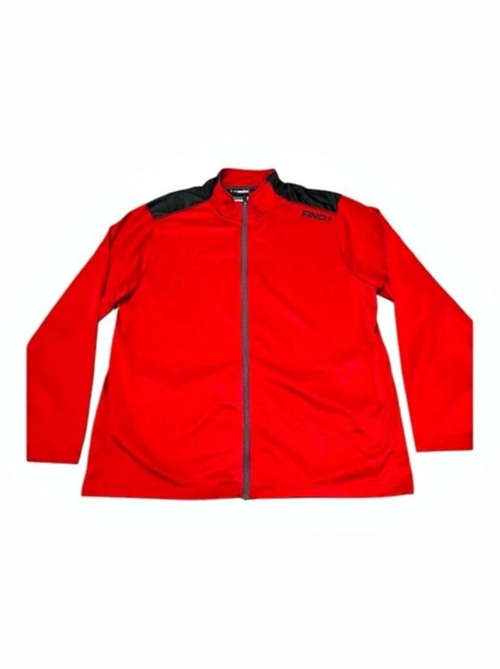 AND1 Anklebreaker Men's Performance Jacket Black & Red Size Large NWOT